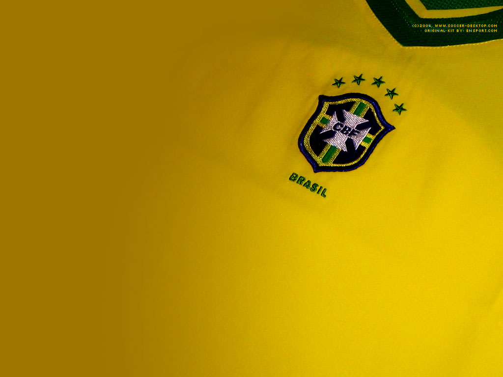 Спорт Футбол Футбольная майка команды Бразилии с логотипом обои рабочий стол