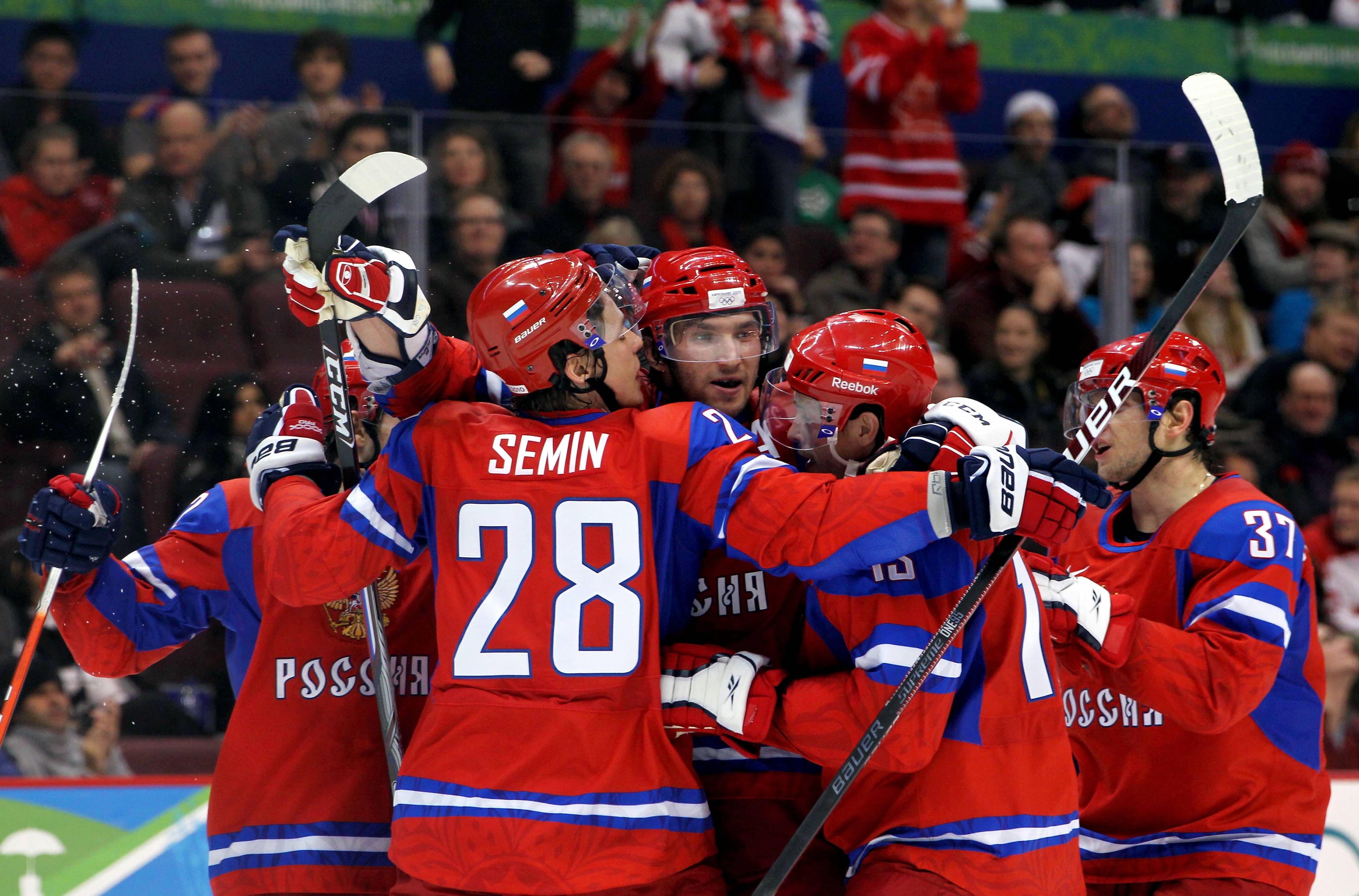 Спорт Хоккей сборная россии, по хоккею, сёмин, празднование обои рабочий стол